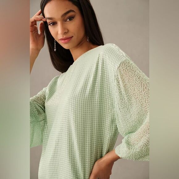 Anthropologie Let Me Be Sequin Shift Mini Dress NWT - Picture 4 of 15